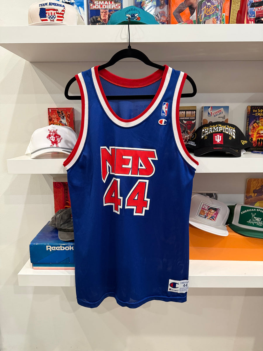 Vintage Derrick Coleman #44 New Jersey Nets MBA Champion Jersey Sz