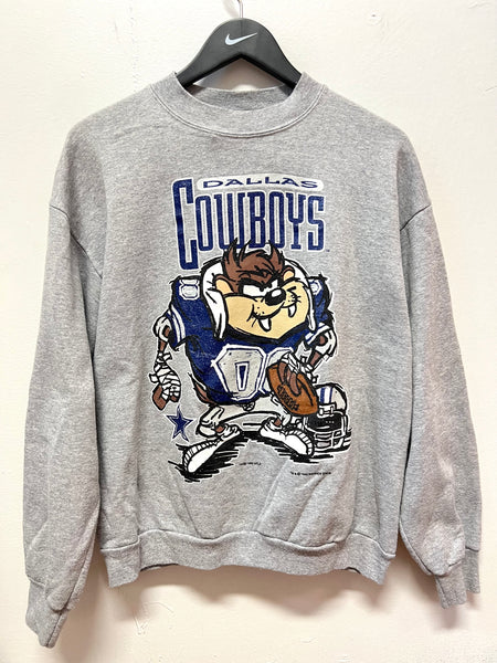 Vintage 1995 Looney Tunes Taz Dallas Cowboys Sweatshirt Sz L