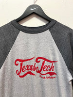 Vintage Velva Sheen Texas Tech Red Raiders Baseball T-Shirt Sz L