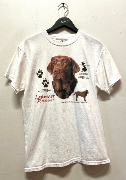 Vintage Labrador Retriever Breed Info T-Shirt Sz M