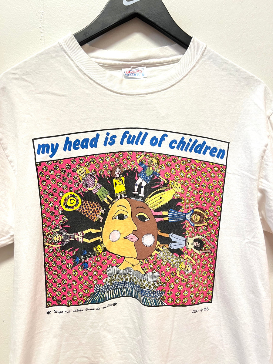 Vintage 1988 Kiki Suarez My Head Is Full of Children Art