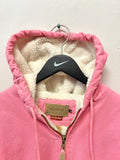 Schmidt Workwear Pink Canvas Sherpa Lined Jacket Sz L