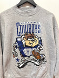 Vintage 1995 Looney Tunes Taz Dallas Cowboys Sweatshirt Sz L
