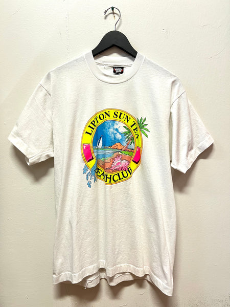 Vintage Lipton Sun Tea Beach Club T-Shirt Sz L