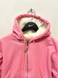 Schmidt Workwear Pink Canvas Sherpa Lined Jacket Sz L