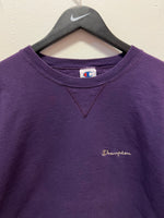 Vintage Purple Champion Script Logo Sweatshirt Sz L