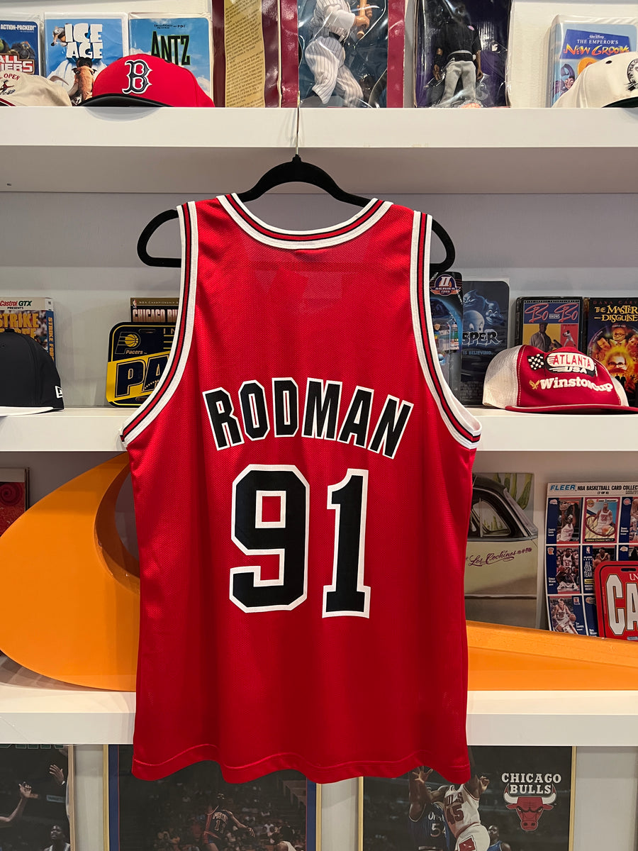Dennis Rodman #91 Chicago Bulls Champion Jersey Sz 44 / Sz L