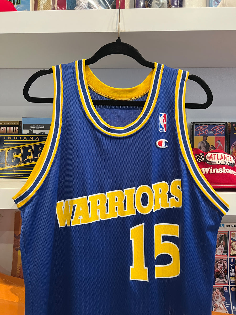 希少　Champion Warriors ユニフォーム 15 サイン入り Latrell Sprewell #15 Golden State Warriors Champion Jersey Sz 44