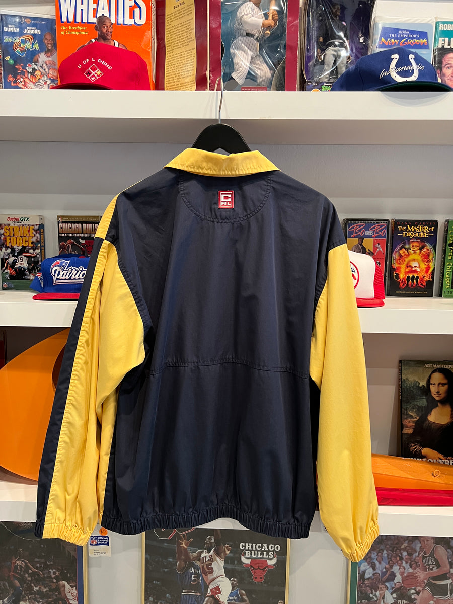 Vintage Chaps Ralph Lauren Yellow & Blue Windbreaker Jacket