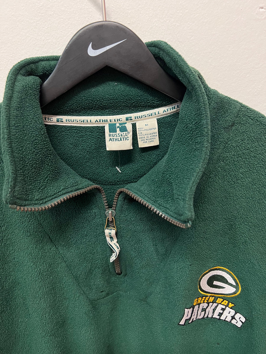 Green Bay Packers Russell Athletic 1/4 Zip Fleece Pullover Jacket Sz M –  812 Vintage