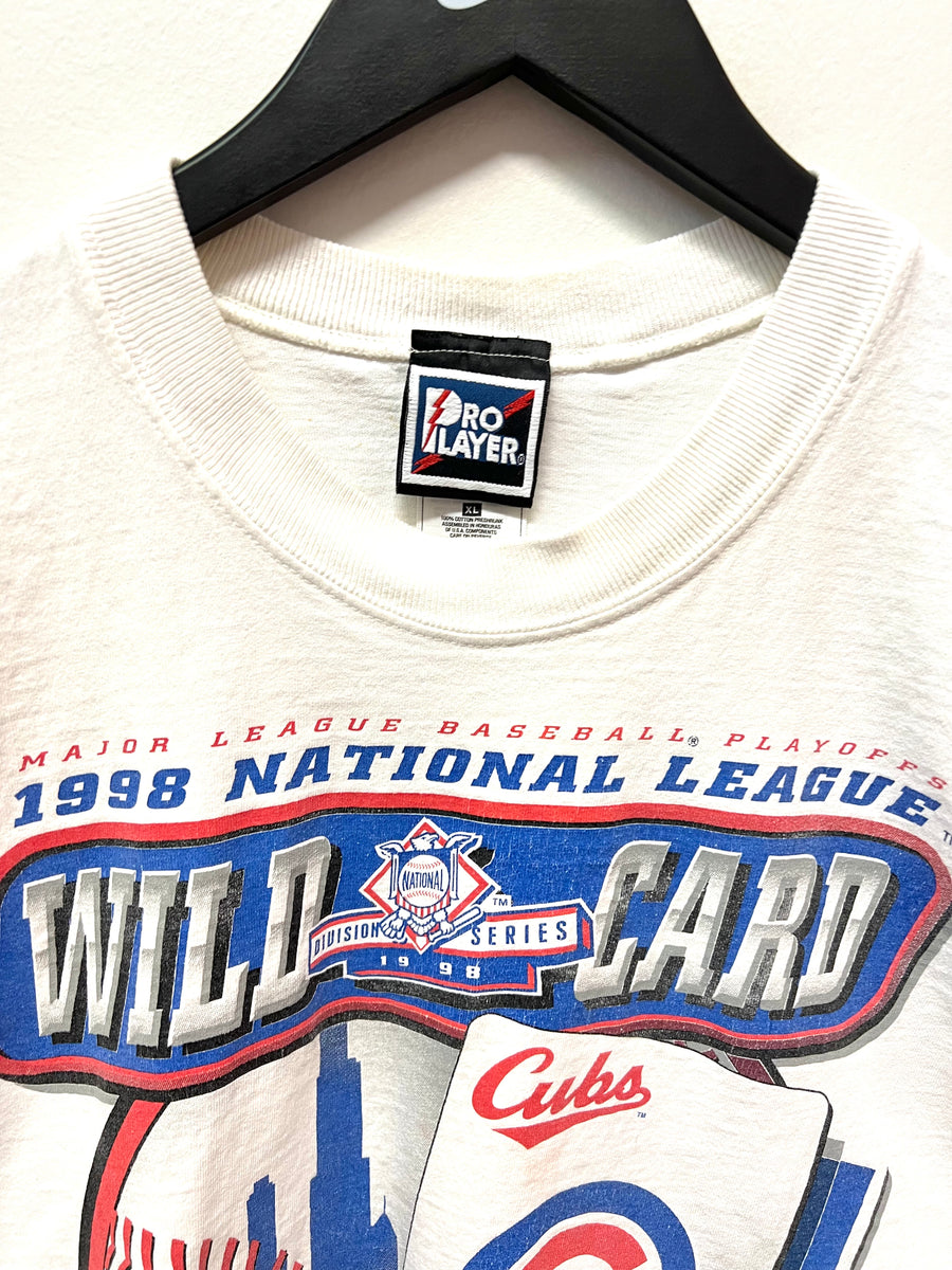 MLB VINTAGE 1998 CHICAGO CUBS WILD CARD PLAYOFF SEASON T SHIRT SIZE XL