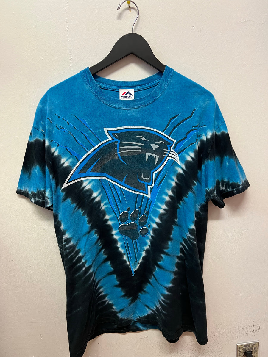 Vintage Majestic Carolina Panthers Tie Dye Shirt