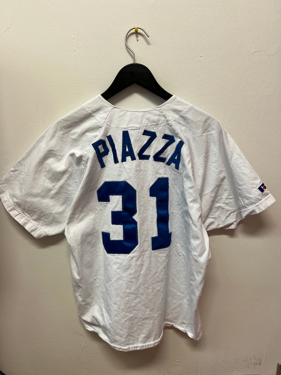 Los Angeles Dodgers Mike Piazza Gray Authentic Men's Away Player Jersey  S,M,L,XL,XXL,XXXL,XXXXL