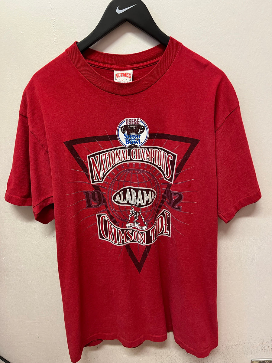 University of Alabama 1992 National Champions T-Shirt - Quick Ship L / Ash / Short Sleeve T-Shirt