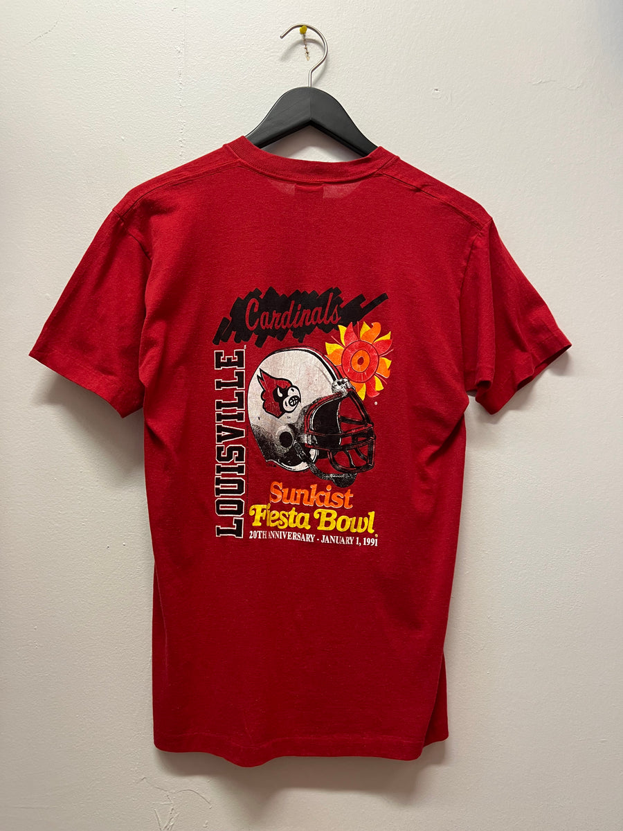 VTG Louisville Cardinals Football T Shirt 1991 Sunkist Fiesta Bowl USA XL  Women