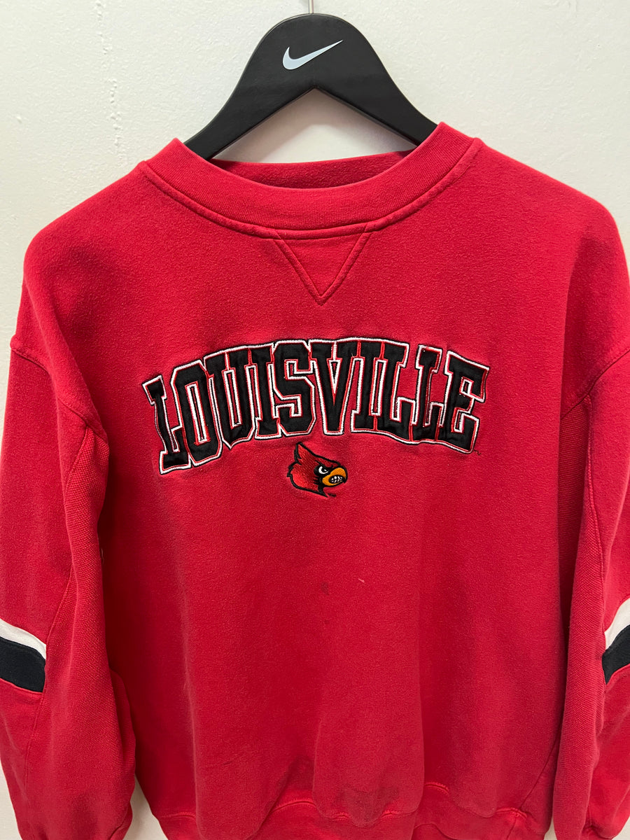 University of Louisville Cardinals Embroidered Sweatshirt Sz L – 812 Vintage