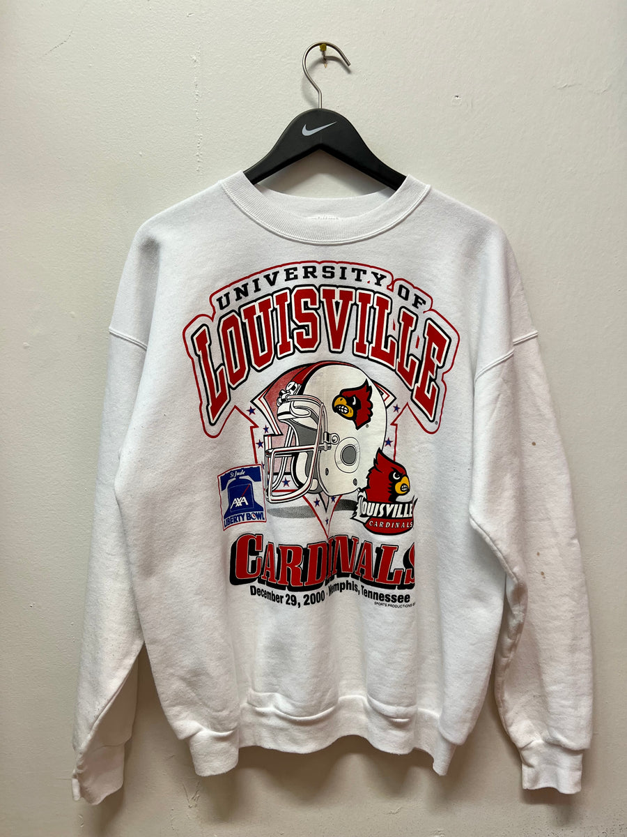 Vintage University of Louisville Cardinals Football 2000 St Jude Liberty  Bowl Crewneck Sweatshirt Sz L