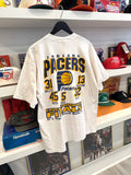 Vintage 2000 NBA Playoffs Indiana Pacers Central Division Champions T-Shirt Sz L Front and Back Graphics