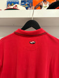 Vintage Nike Tiger Woods Yin Yang Swoosh Red 1/4 Zip Polo Shirt Sz XL
