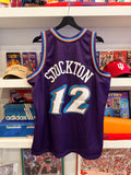 Utah Jazz John Stockton Mitchell & Ness Purple Hardwood Classics 1996/97 Swingman Jersey Sz XL