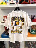 Vintage 2000 NBA Playoffs Indiana Pacers Central Division Champions T-Shirt Sz L Front and Back Graphics
