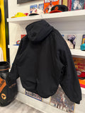 Carhartt Black Duck Canvas Active Jacket Quilt Lined with Hood Sz XXXL Tall
