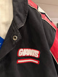 Vintage New York Giants Reversible Leather and Canvas Jeff Hamilton Bomber Jacket Sz XL Made in USA