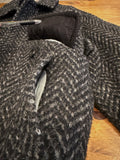 Vintage St John’s Bay Wool Tweed Chevron Jacket Sz S Made in USA