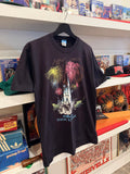 Vintage Walt Disney World Magic Kingdom Cinderella Castle Fireworks T-Shirt Sz M Made in USA
