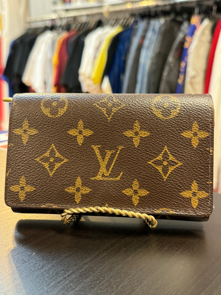 Louis Vuitton Monogram Porte Monnaie Trésor Bifold Wallet Leather Brown P12