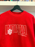 Vintage IU Indiana Softball Embroidered Fleece Sweatshirt Sz M