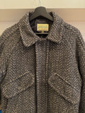 Vintage St John’s Bay Wool Tweed Chevron Jacket Sz S Made in USA