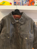 Vintage Melanie McQuade Brown Leather Bomber Jacket Sz L