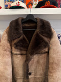 Vintage Stratojac Brown Sheepskin Shearling Coat Sz 40