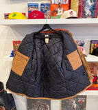 Vintage Carhartt Quilted Lining Duck Traditional Coat Jacket with Corduroy Collar Sz M Made in USA