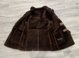 Vintage Stratojac Brown Sheepskin Shearling Coat Sz 40