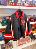 Vintage University of Louisville Cardinals Leather Bomber Jacket Sz L