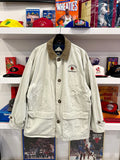 Vintage University of Louisville Cardinals Chore Jacket Sz L Corduroy Collar Plaid Lined Barn Coat