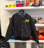 Vintage 90s Jeff Gordon Winston Cup NASCAR Jeff Hamilton Design Reversible Leather Racing Chase Authentics Jacket Sz S/M