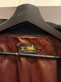 Vintage Gold Chain Scarf Print Chanel Style Bomber Jacket Sz XL