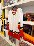 NWT CCM White Red Black Yellow Hockey Jersey Sz S