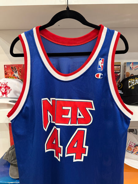 Vintage Derrick Coleman #44 New Jersey Nets MBA Champion Jersey Sz