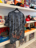 Vintage Affliction Grim Reaper Flowers Rhinestones Tie-Dye T-Shirt Sz XL Front and Back Graphics