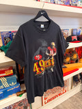 Vintage San Francisco 49ers Joe Montana Salem Sportswear T-Shirt Sz L Made in USA