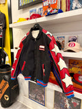 Vintage New York Giants Reversible Leather and Canvas Jeff Hamilton Bomber Jacket Sz XL Made in USA