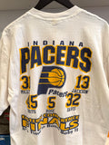 Vintage 2000 NBA Playoffs Indiana Pacers Central Division Champions T-Shirt Sz L Front and Back Graphics