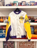 Vintage Magic Johnson Los Angeles Lakers NBA Chalk Line Jacket Sz M Made in USA
