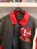 Vintage University of Louisville Cardinals Leather Bomber Jacket Sz L