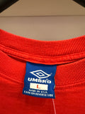 Vintage Manchester United Soccer Long Sleeve T-Shirt Sz L Made in USA