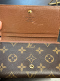 Louis Vuitton Monogram Porte Monnaie Trésor Bifold Wallet Leather Brown P12